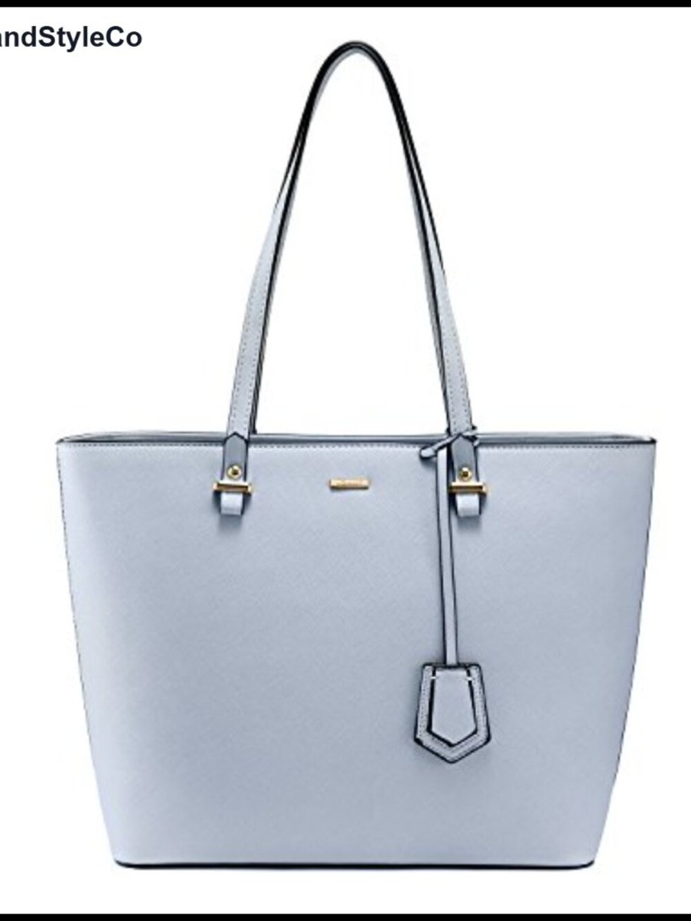 Cross-Textured Synthetic Leather Tote Bag Satchel Top Handle Shoulder Bag